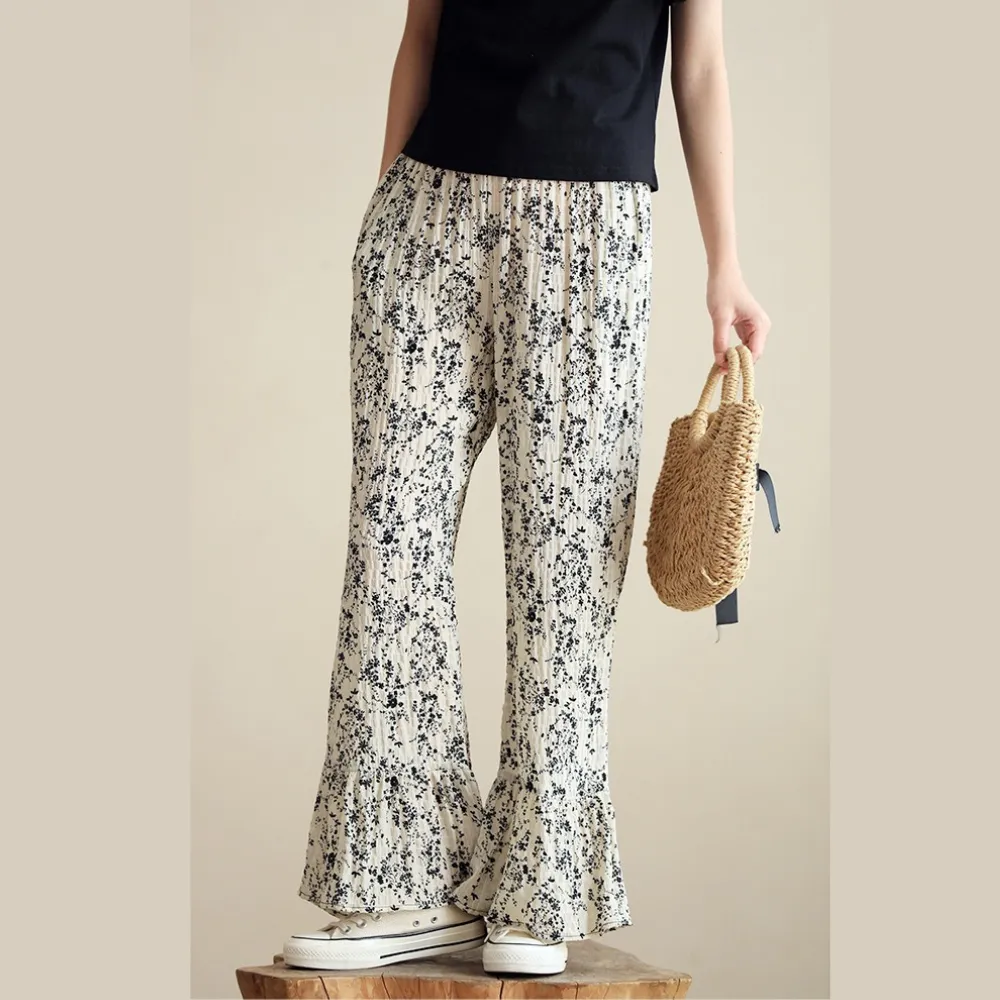 碎花喇叭裤/ 露肩上衣 Floral Flared Pants/ Cutout Tops