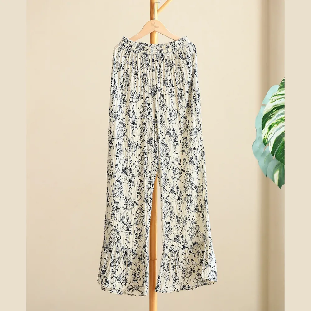 碎花喇叭裤/ 露肩上衣 Floral Flared Pants/ Cutout Tops