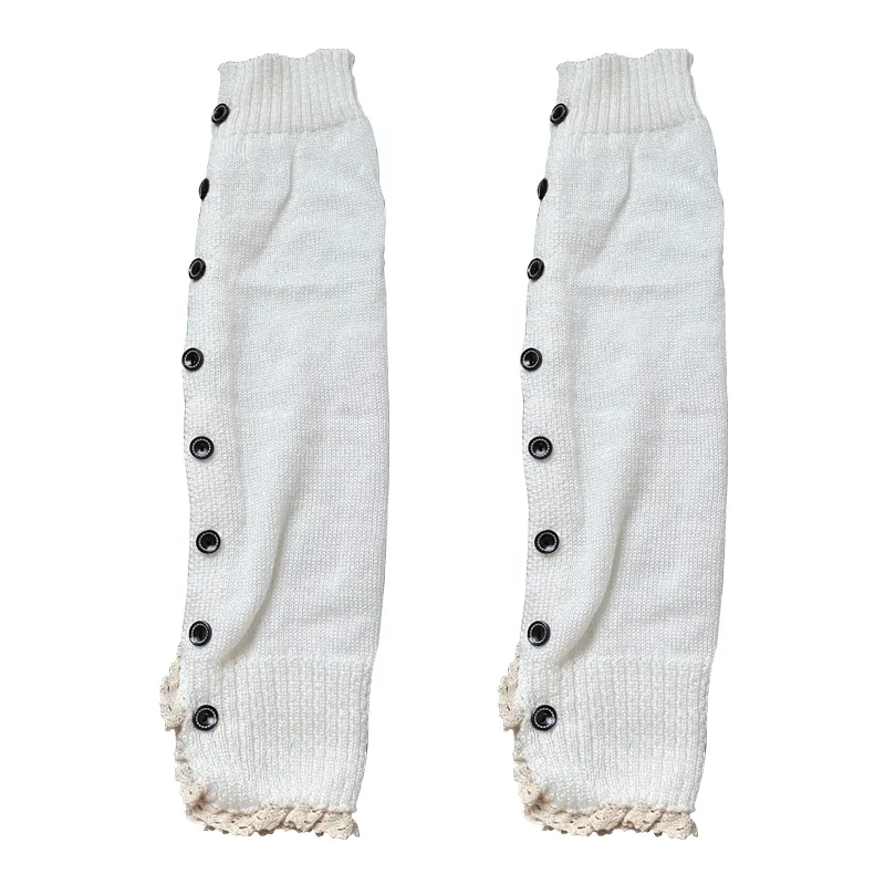 Aesthetic button lace leg warmers