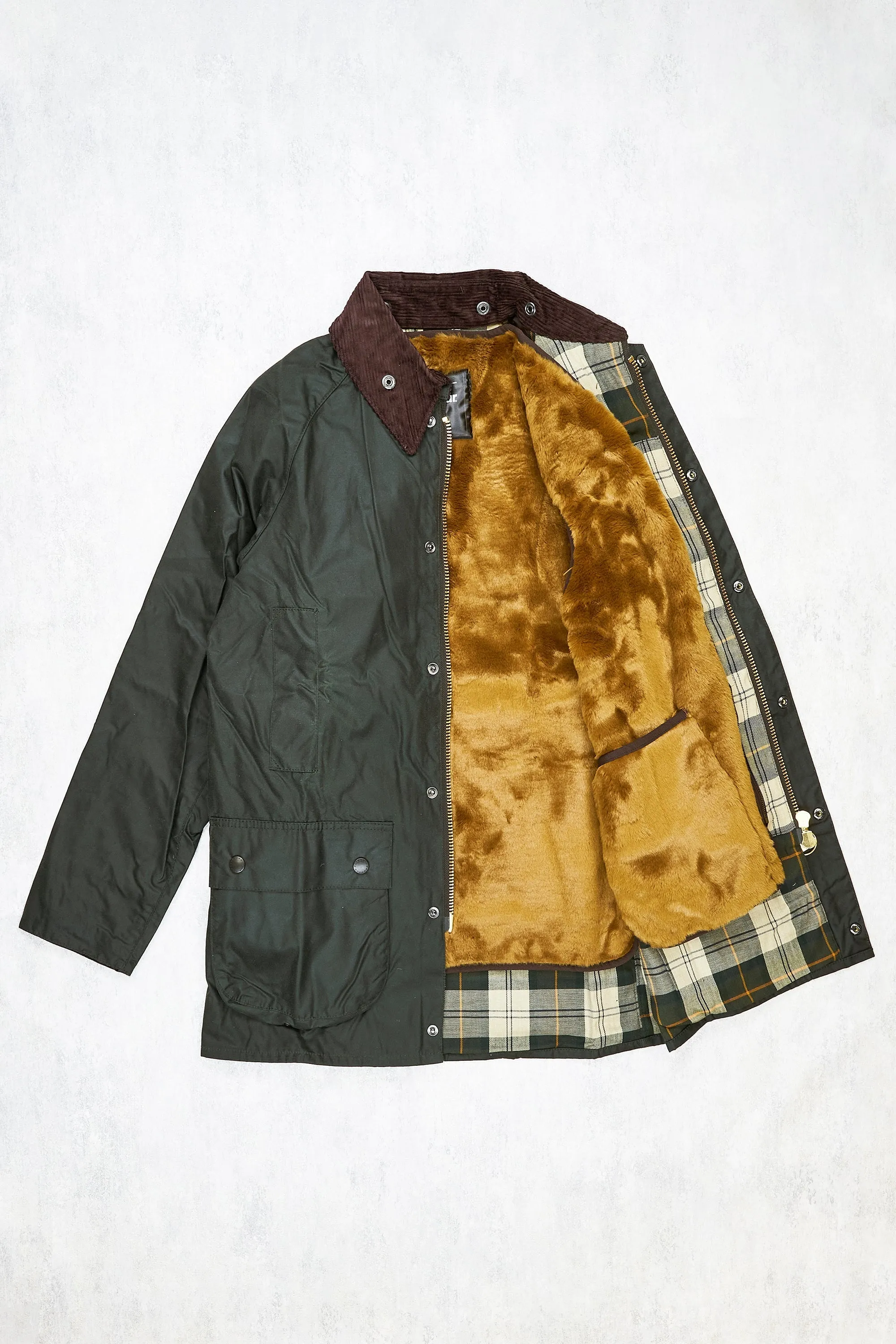 Barbour SL Beaufort Sage Jacket with Fur Liner
