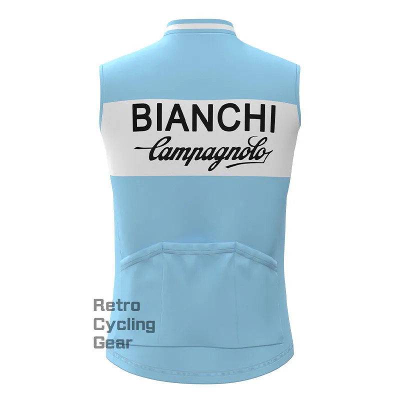 Bianchi Blue Fleece Retro Cycling Vest