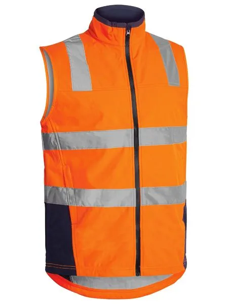 Bisley Unisex Core 2-Tone Hi-Vis Softshell Vest