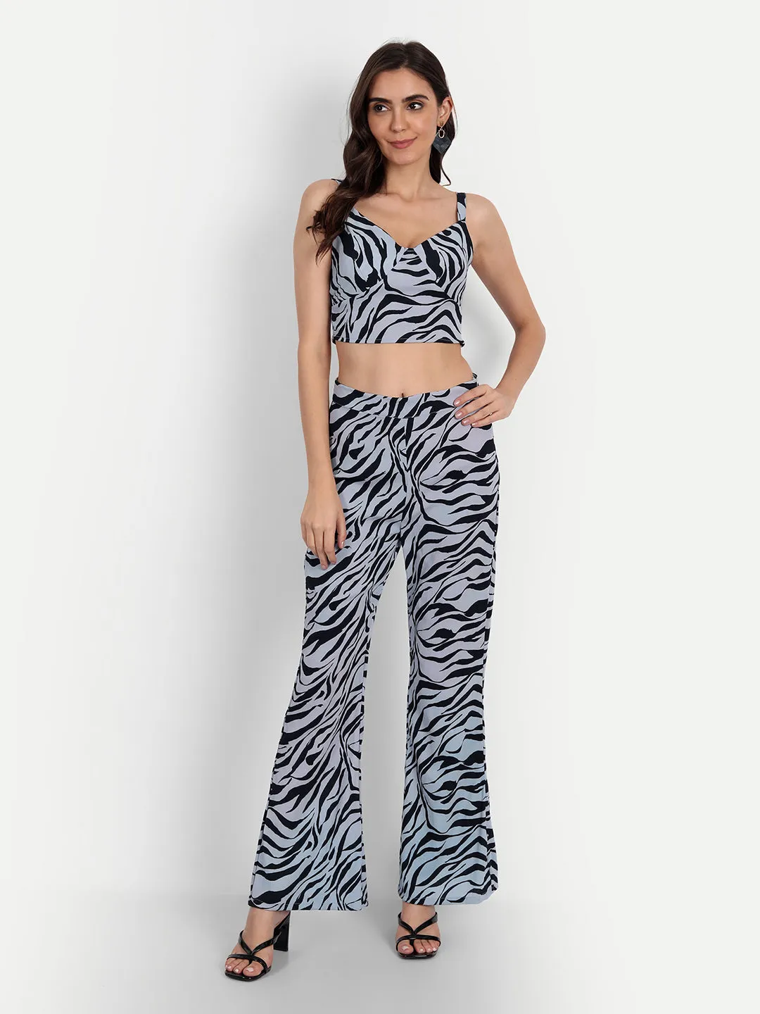 Blue zebra coord set