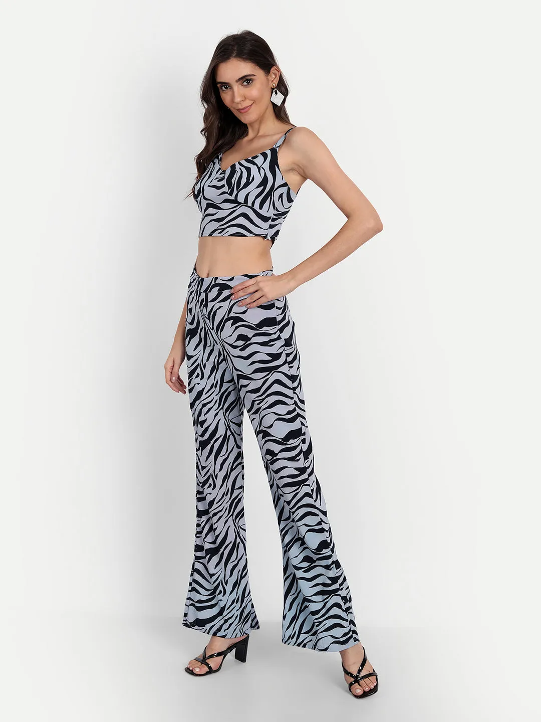 Blue zebra coord set