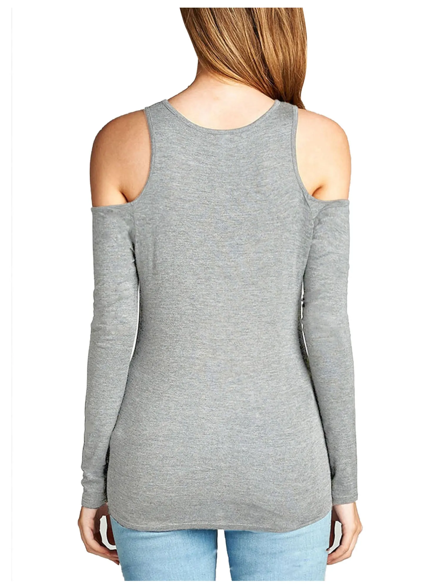 [Clearance] Womens Cold Should Long Sleeve Lightweight Stretchy Shirts Top Tee