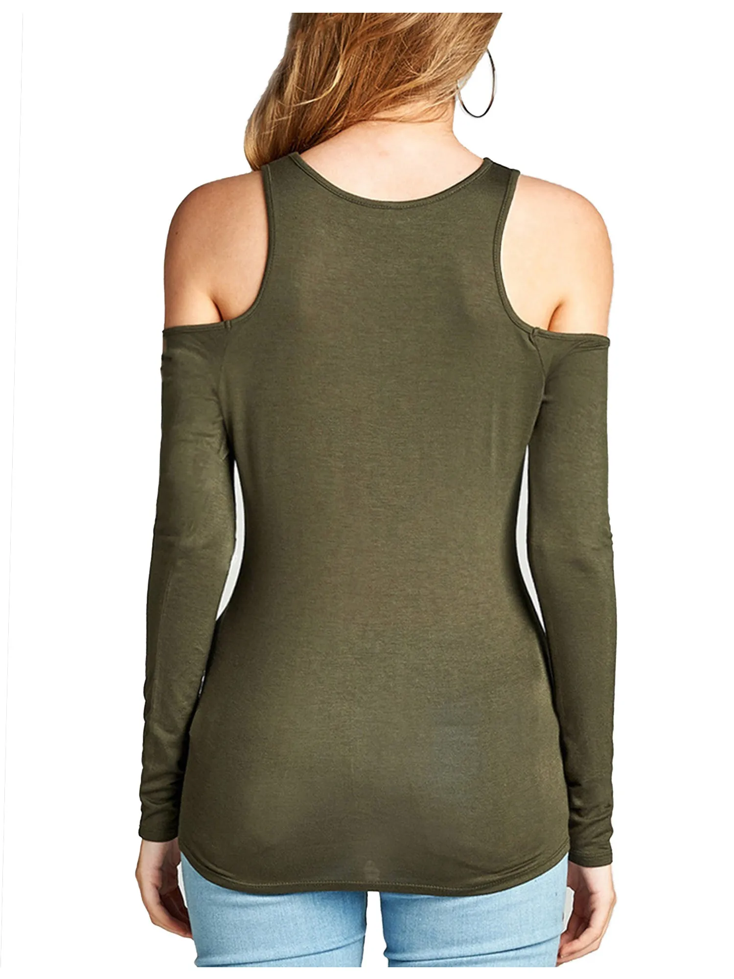 [Clearance] Womens Cold Should Long Sleeve Lightweight Stretchy Shirts Top Tee