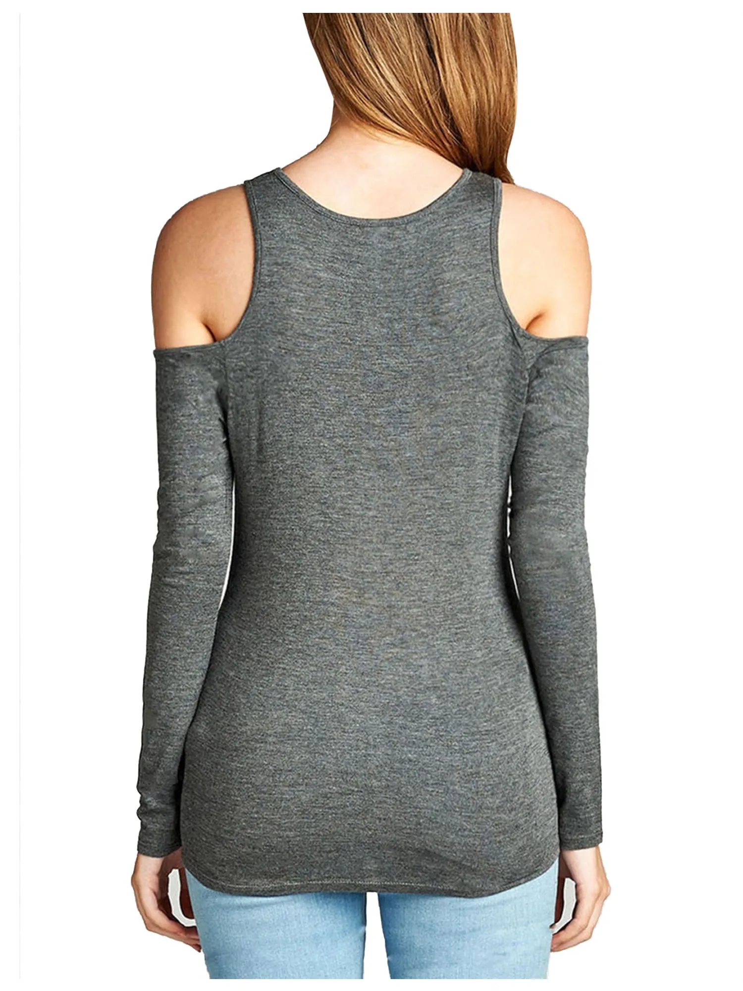 [Clearance] Womens Cold Should Long Sleeve Lightweight Stretchy Shirts Top Tee