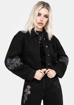 Deadhead Embroidered Denim Carpenter Jacket