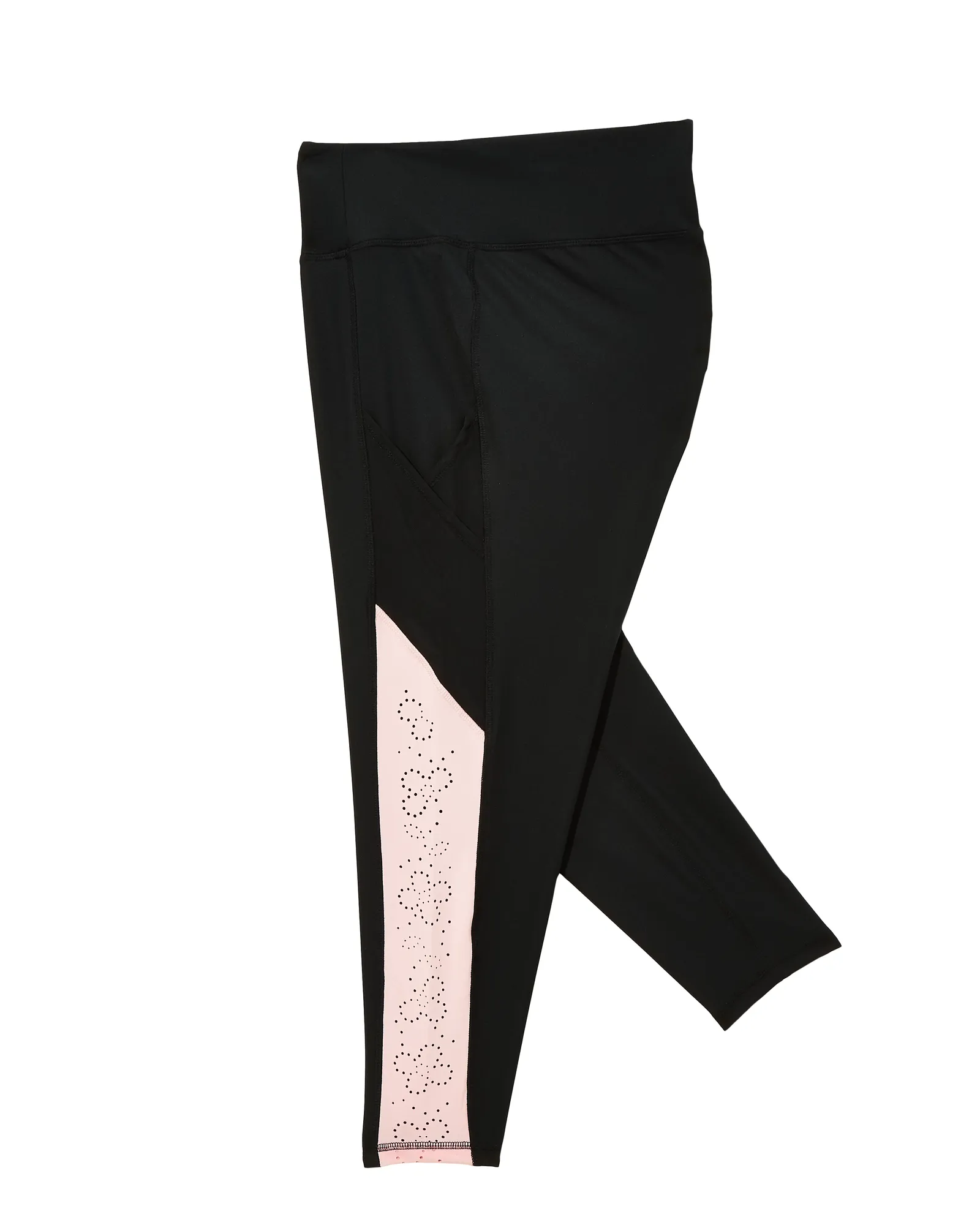 Greenwich 7/8 Tights | Black / Peach