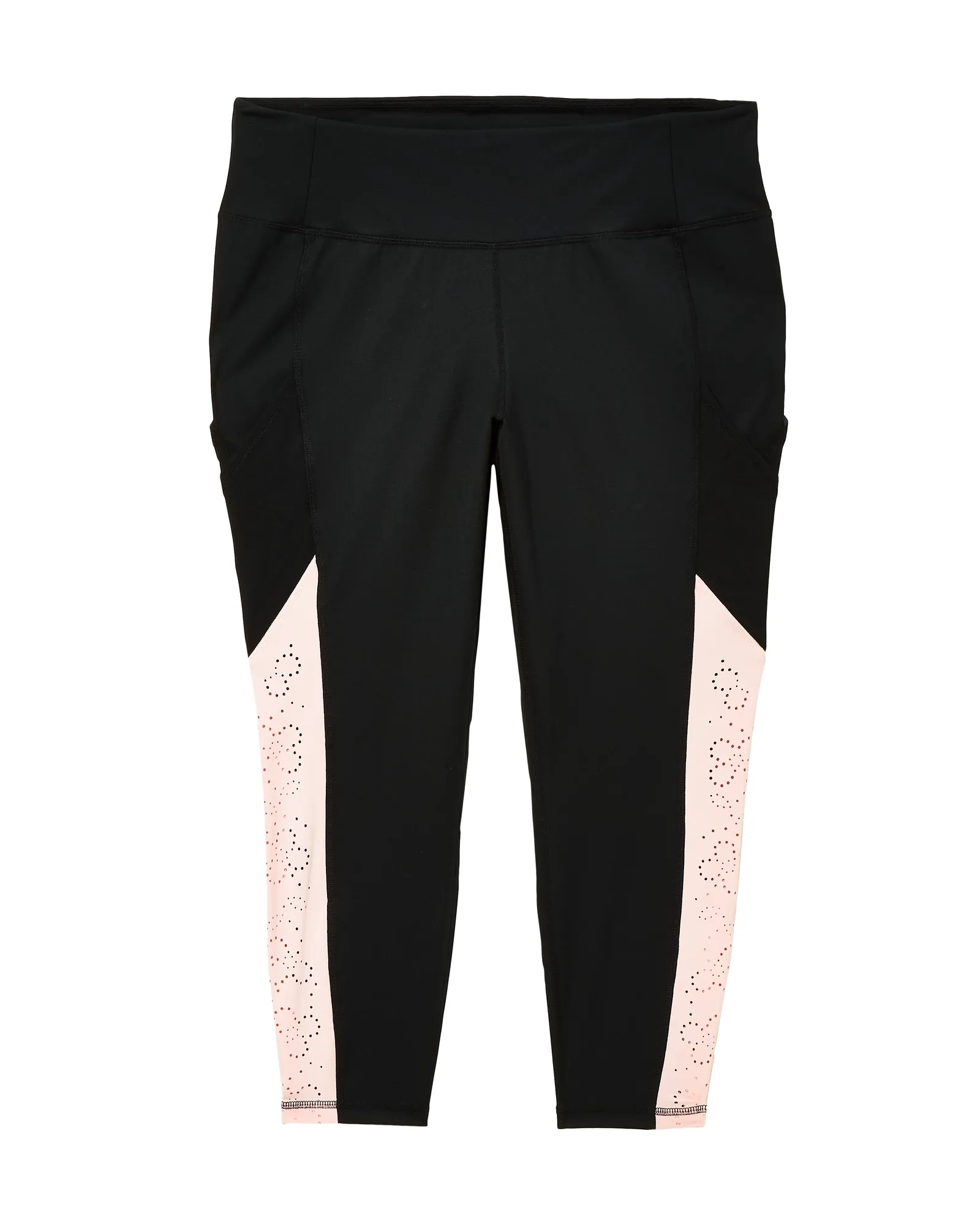 Greenwich 7/8 Tights | Black / Peach