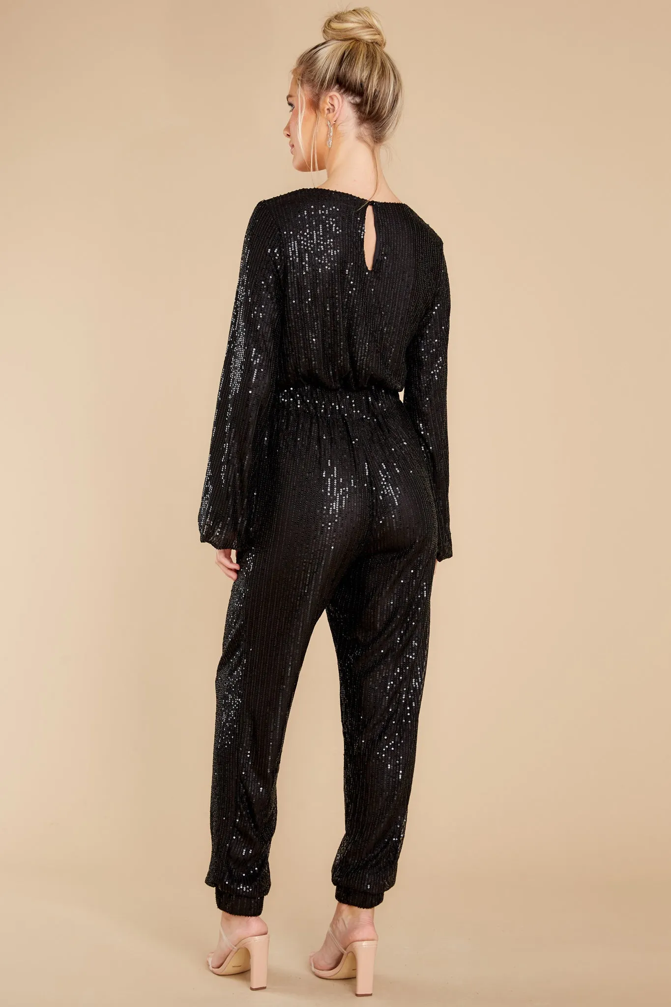 In The Stars Black Sequin Jumpsuit