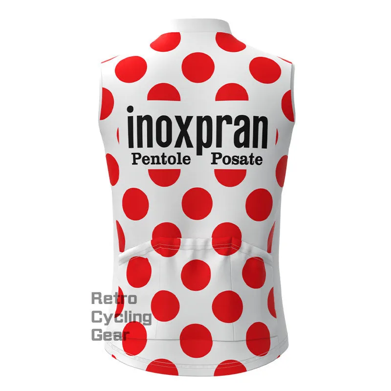 inoxpran Red-Dot Fleece Retro Cycling Vest