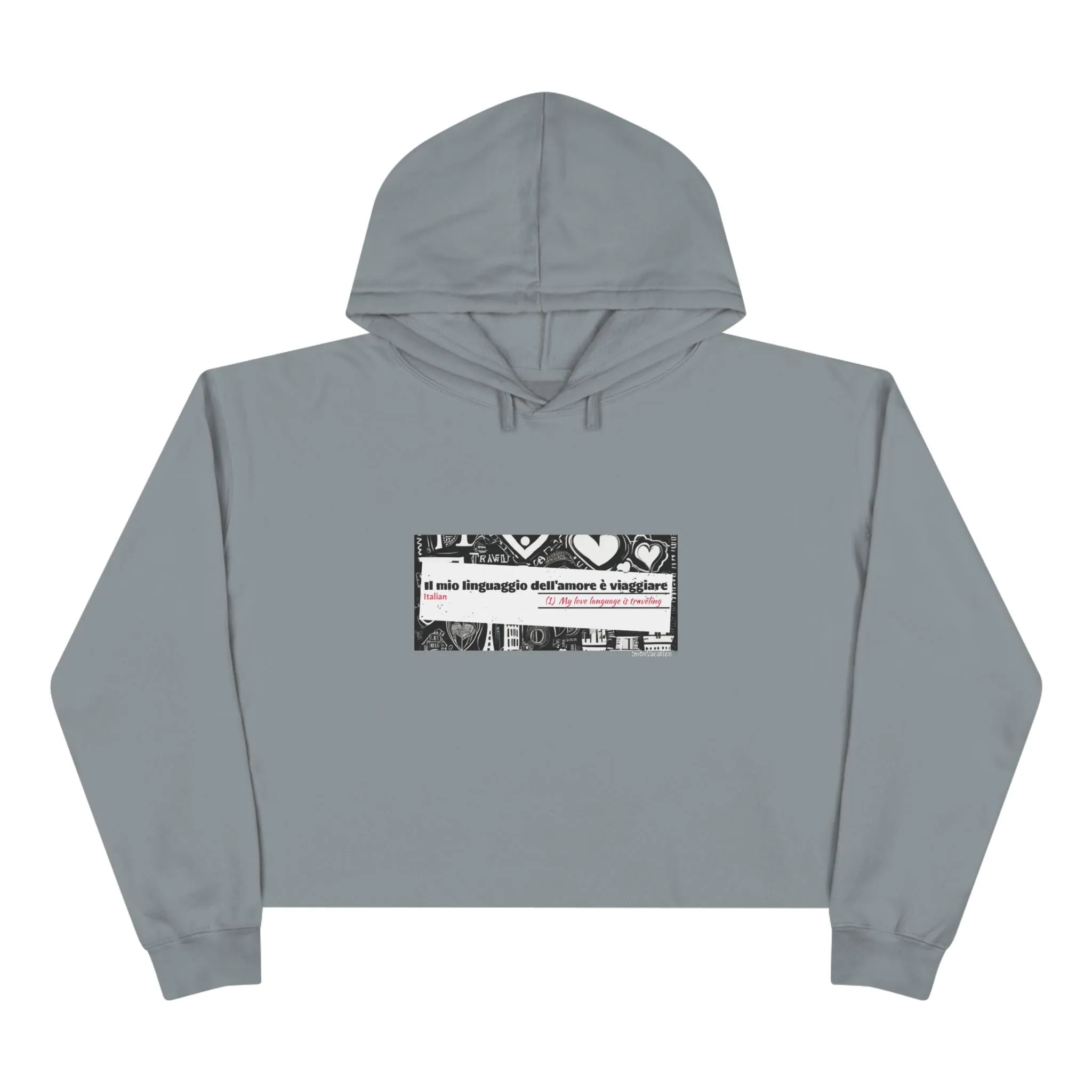 I.O.V-Love Language-Crop Hoodie