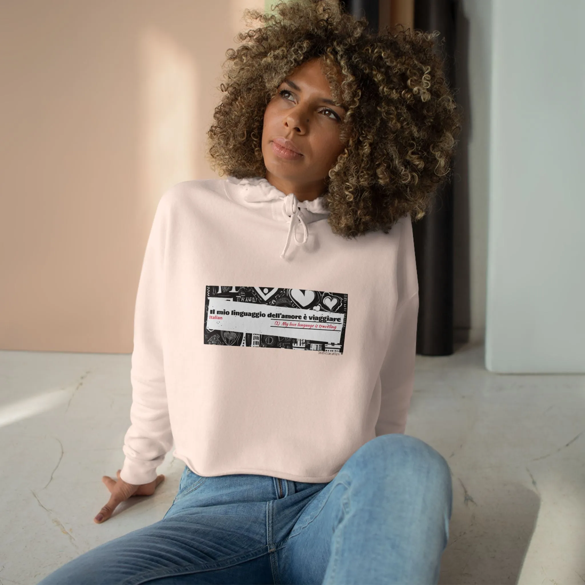 I.O.V-Love Language-Crop Hoodie