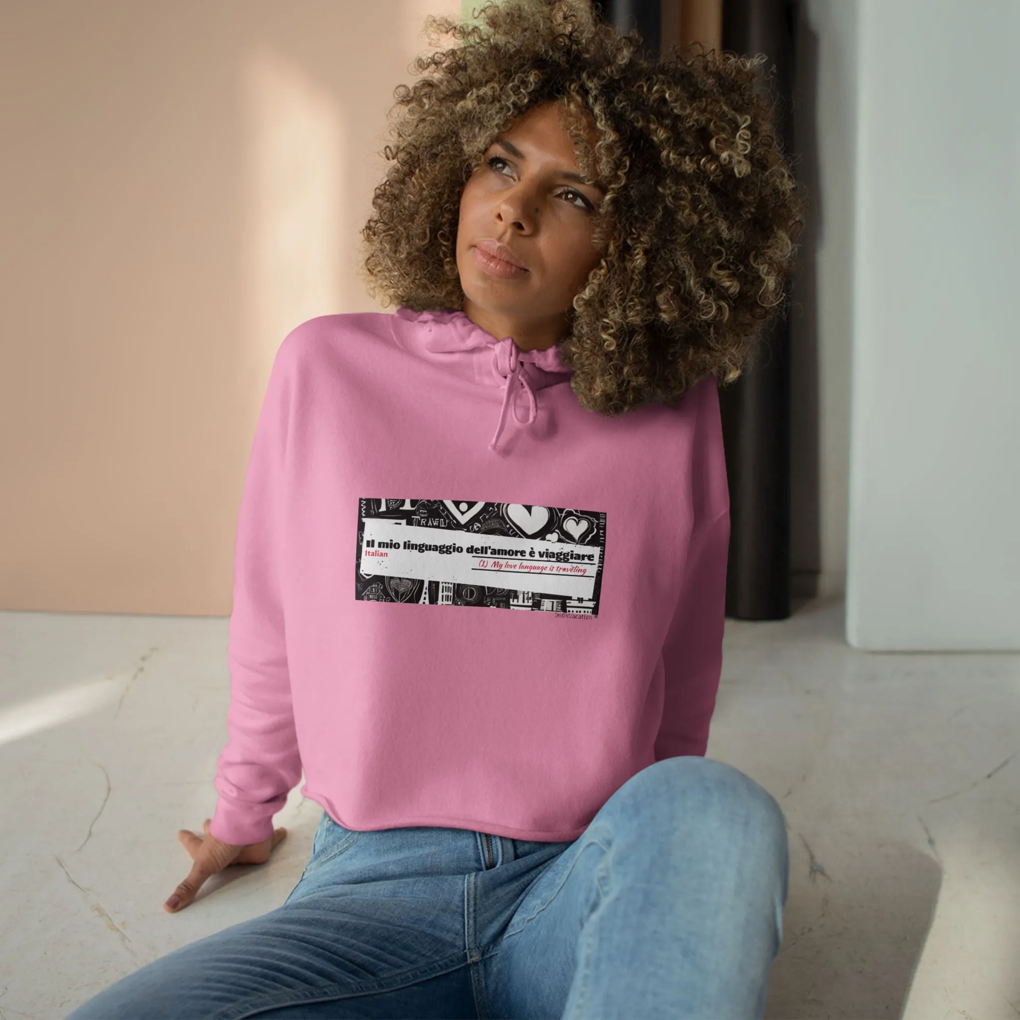 I.O.V-Love Language-Crop Hoodie
