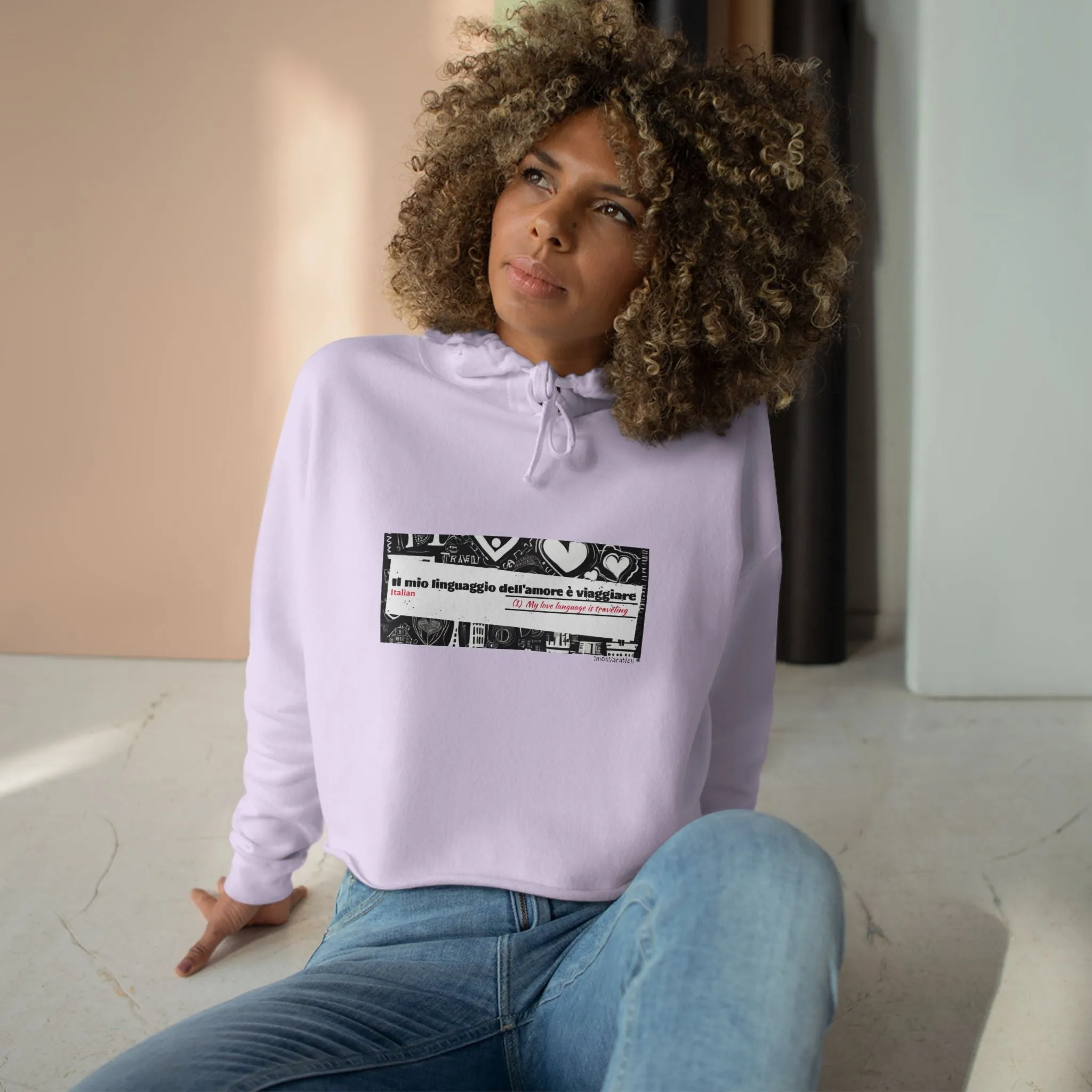 I.O.V-Love Language-Crop Hoodie