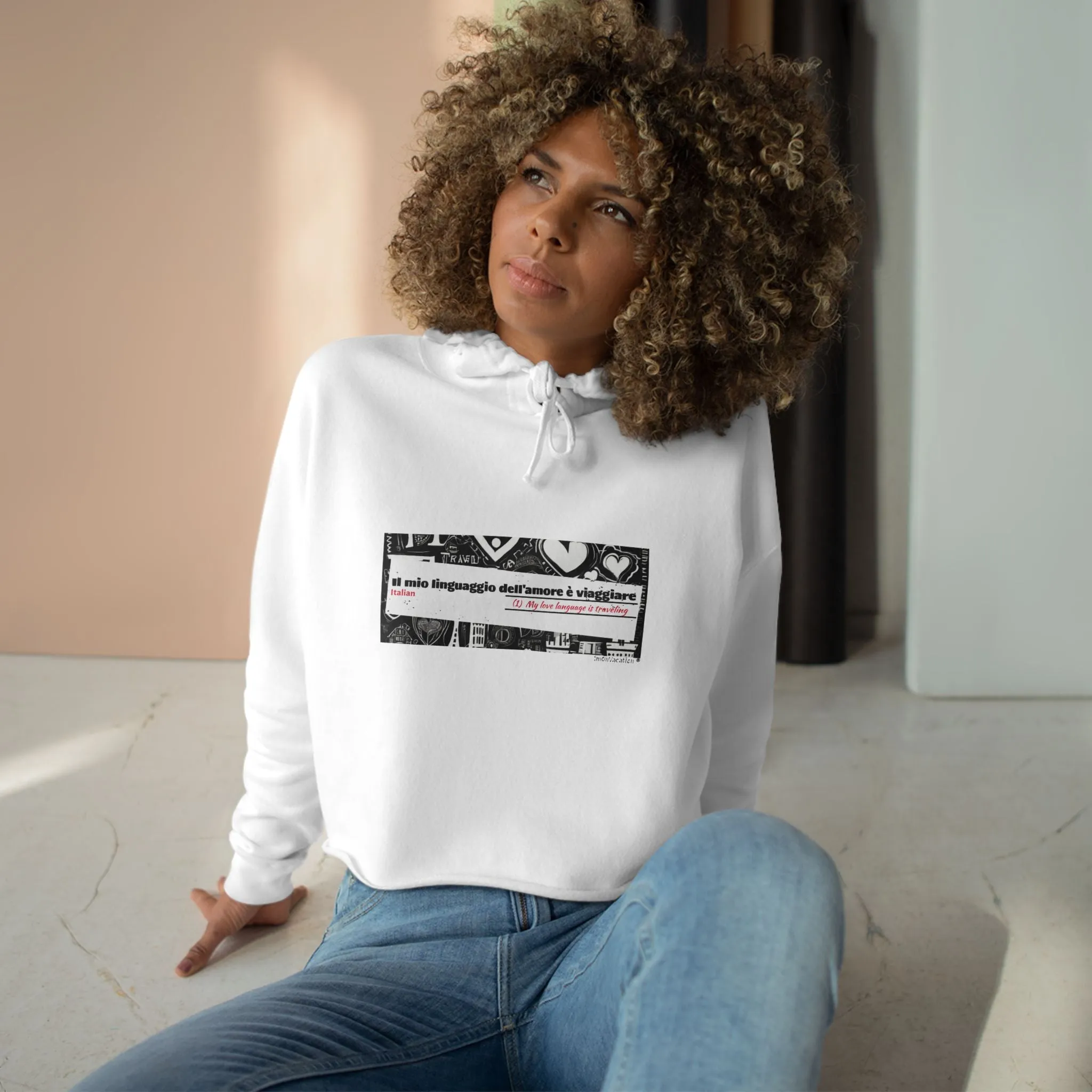 I.O.V-Love Language-Crop Hoodie
