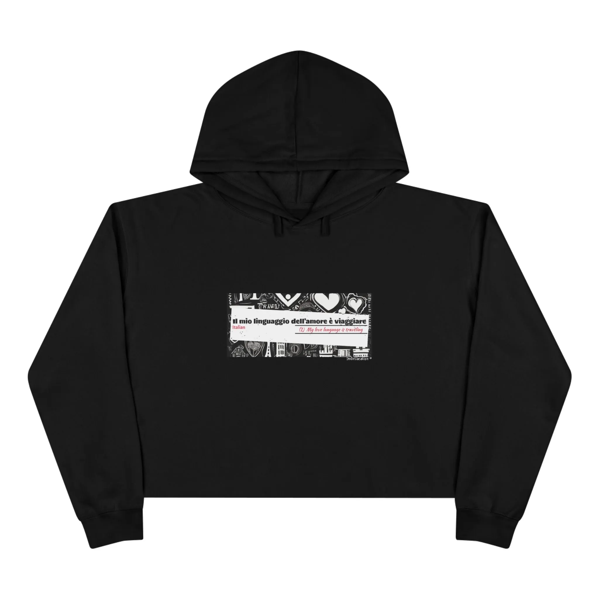 I.O.V-Love Language-Crop Hoodie