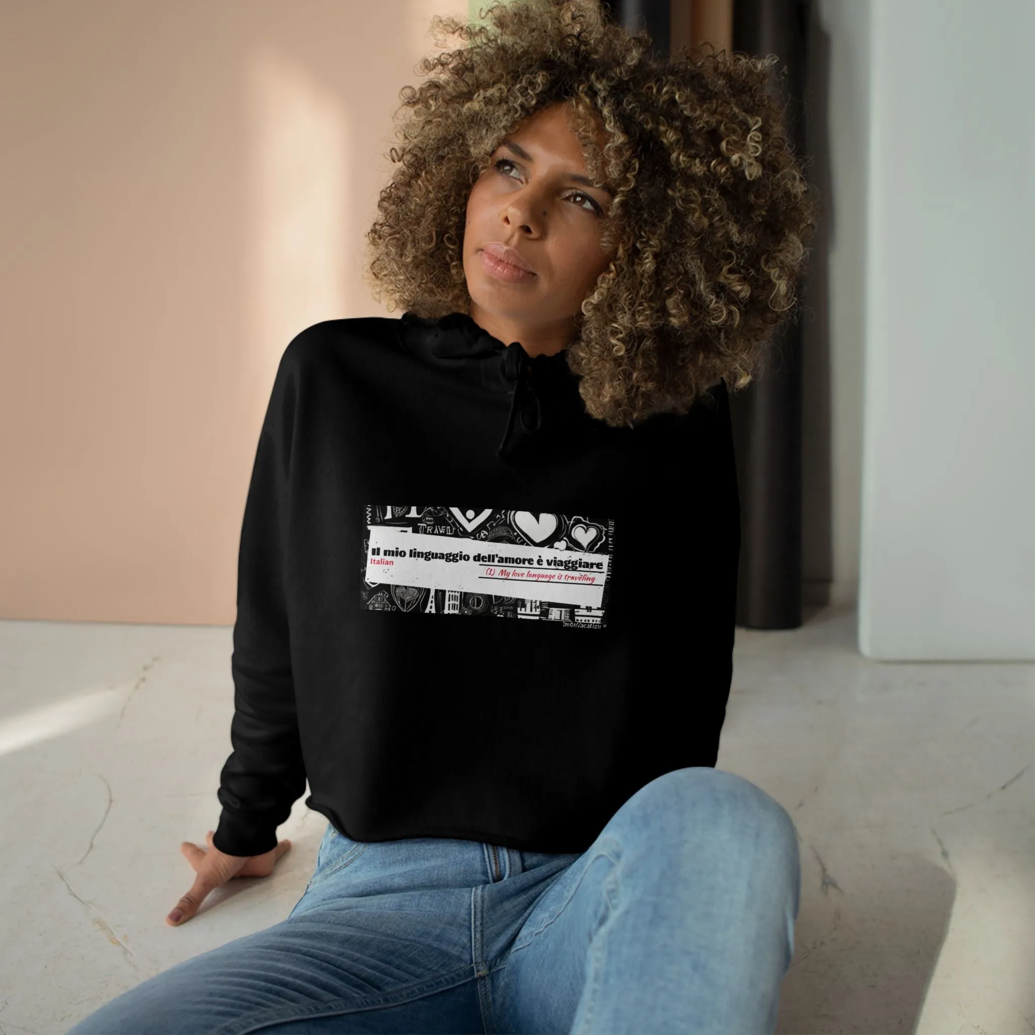 I.O.V-Love Language-Crop Hoodie