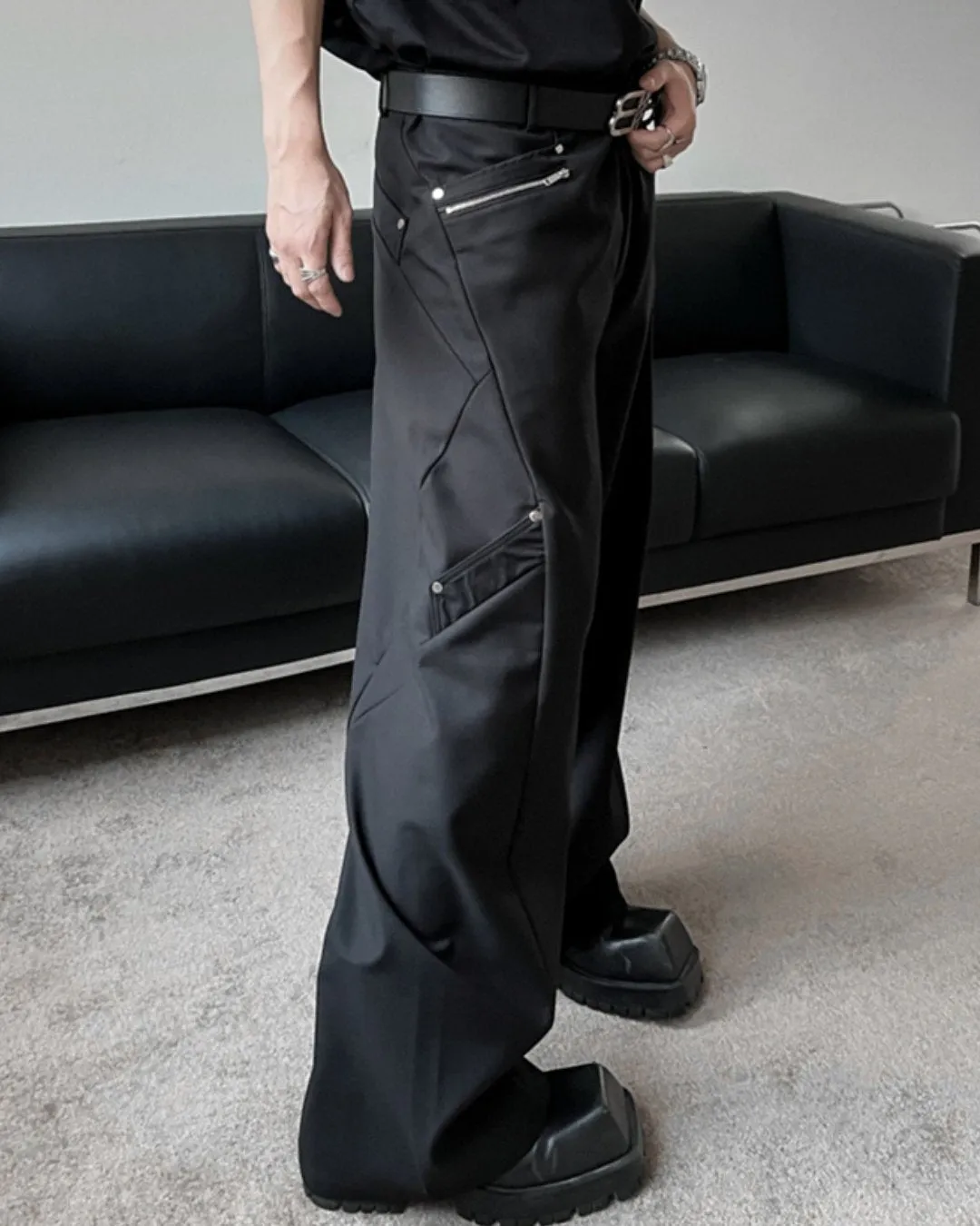 Korean Metal Wide Slacks TNS0103