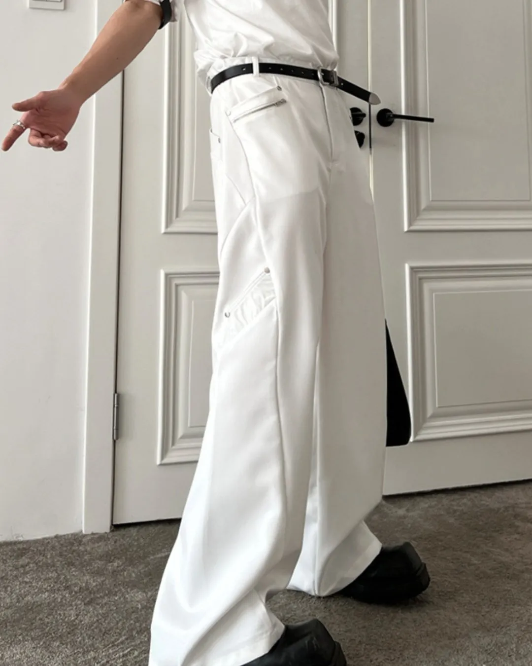 Korean Metal Wide Slacks TNS0103