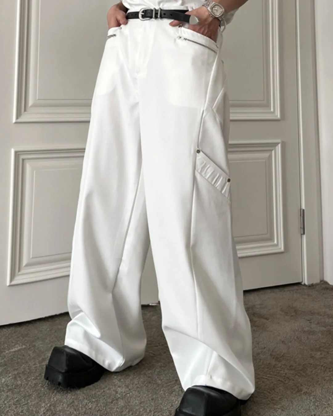 Korean Metal Wide Slacks TNS0103