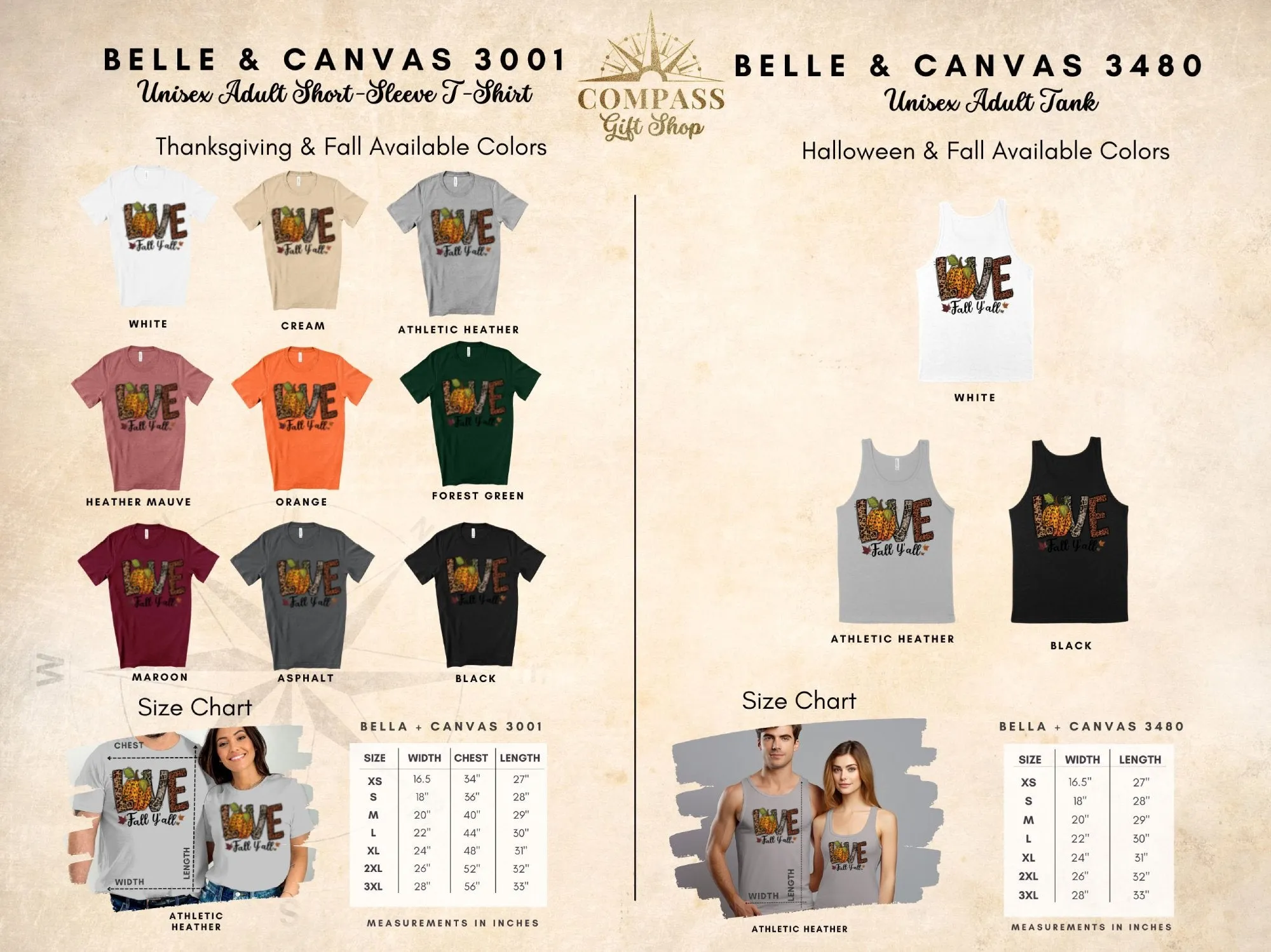Love Fall Ya'll Shirt,Tank, Sweatshirt and Matching Family Shirts. Perfect for a Fall, Autumn or Thanksgiving Gift