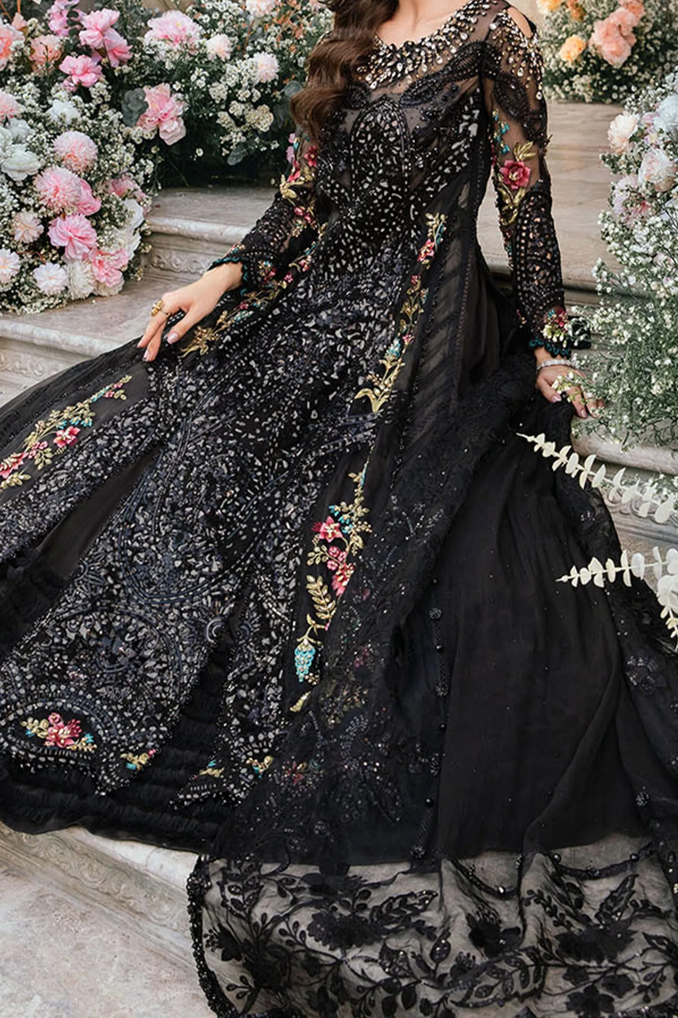 Mbroidered By Maria B Unstitched 3 Piece Luxury Formals Eid Edition Collection'2024-BD-2802