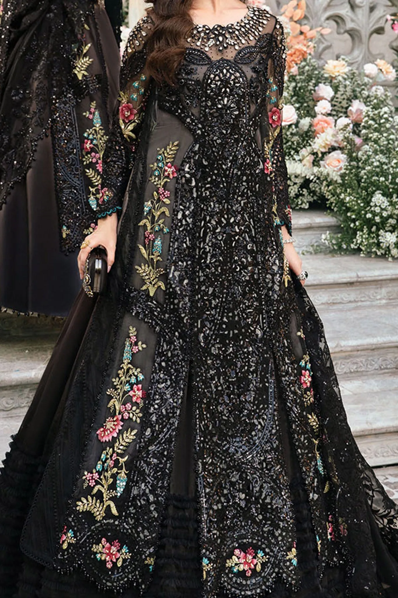 Mbroidered By Maria B Unstitched 3 Piece Luxury Formals Eid Edition Collection'2024-BD-2802