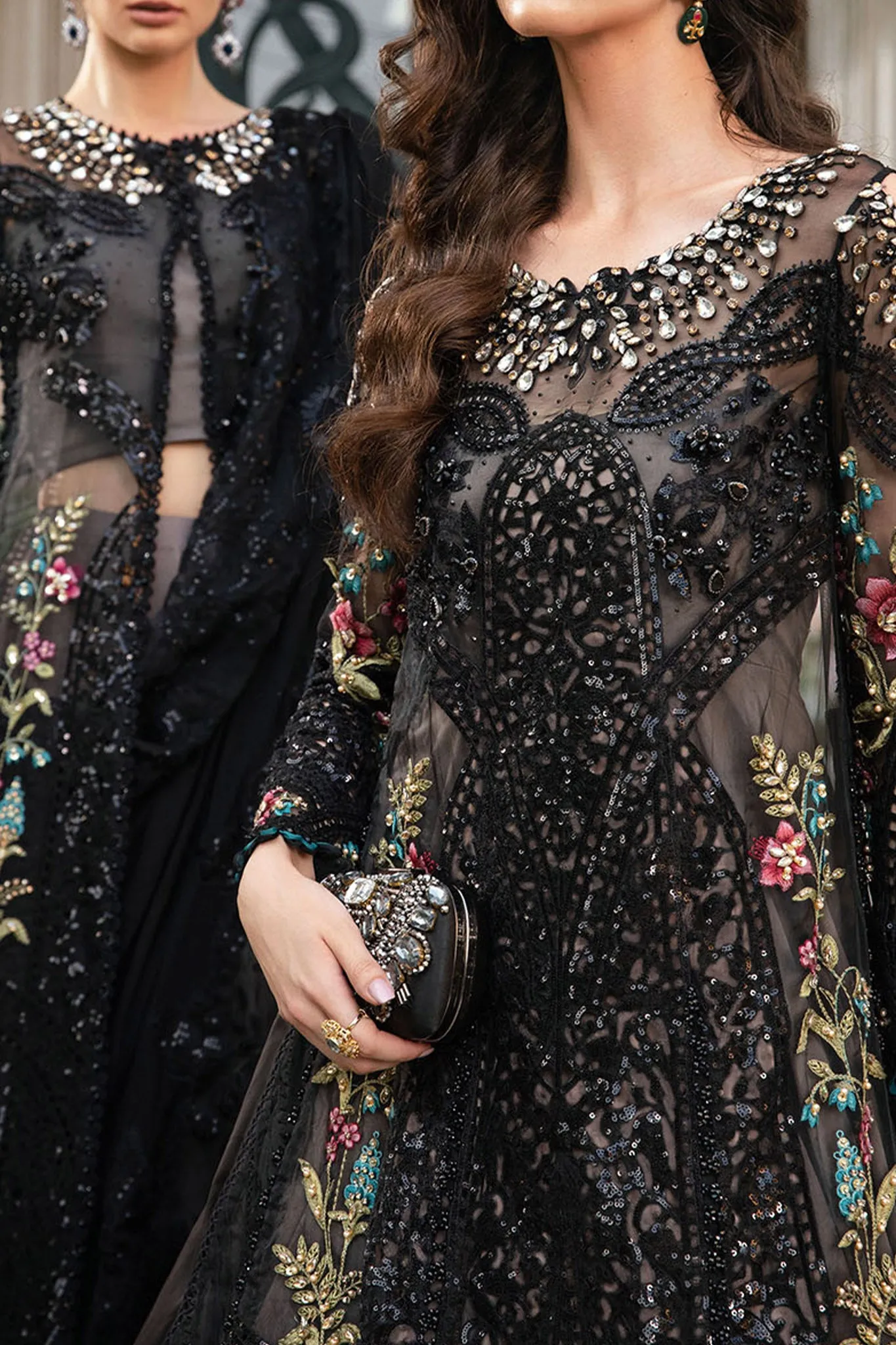 Mbroidered By Maria B Unstitched 3 Piece Luxury Formals Eid Edition Collection'2024-BD-2802