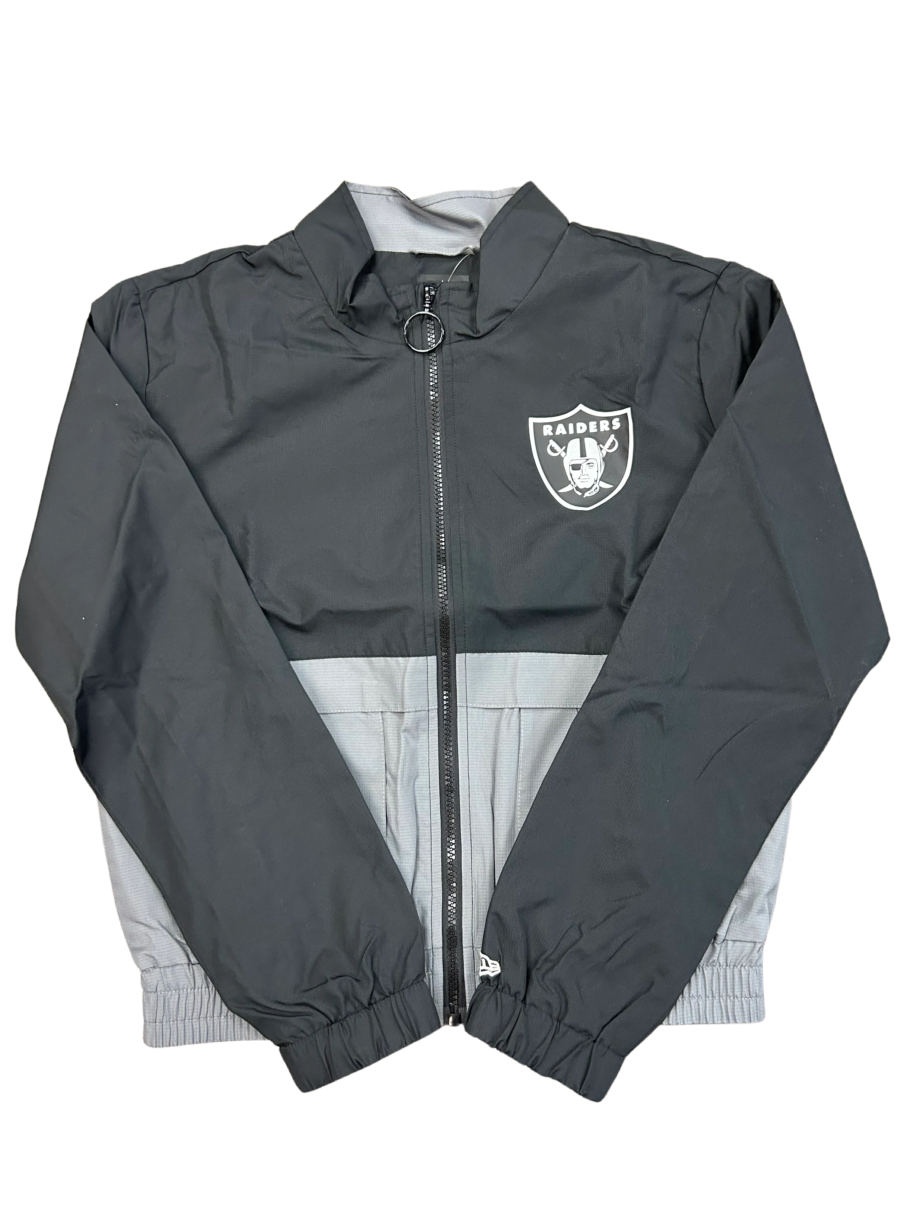 New Era Women's Las Vegas Raiders Cropped Jacket-Black/Gray