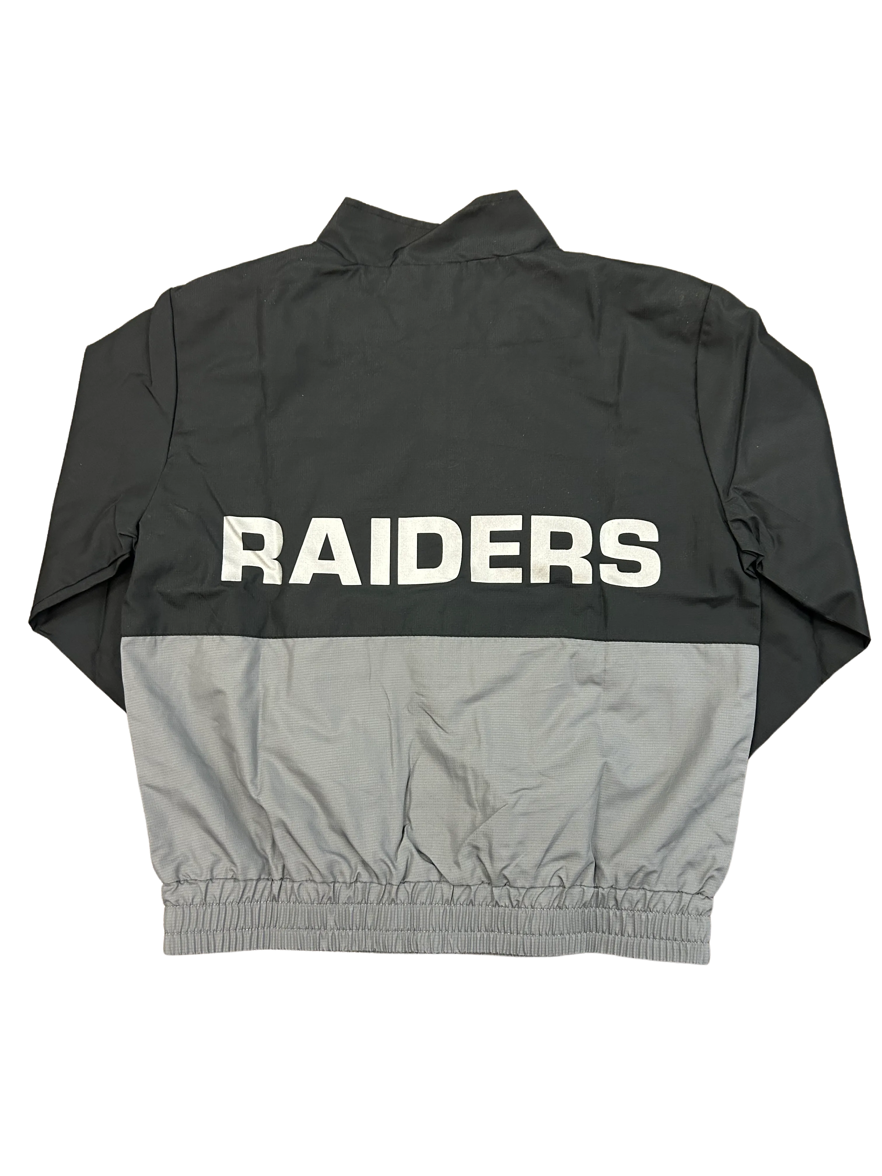 New Era Women's Las Vegas Raiders Cropped Jacket-Black/Gray
