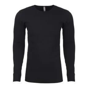Next level Men's Black Blended Thermal Tee