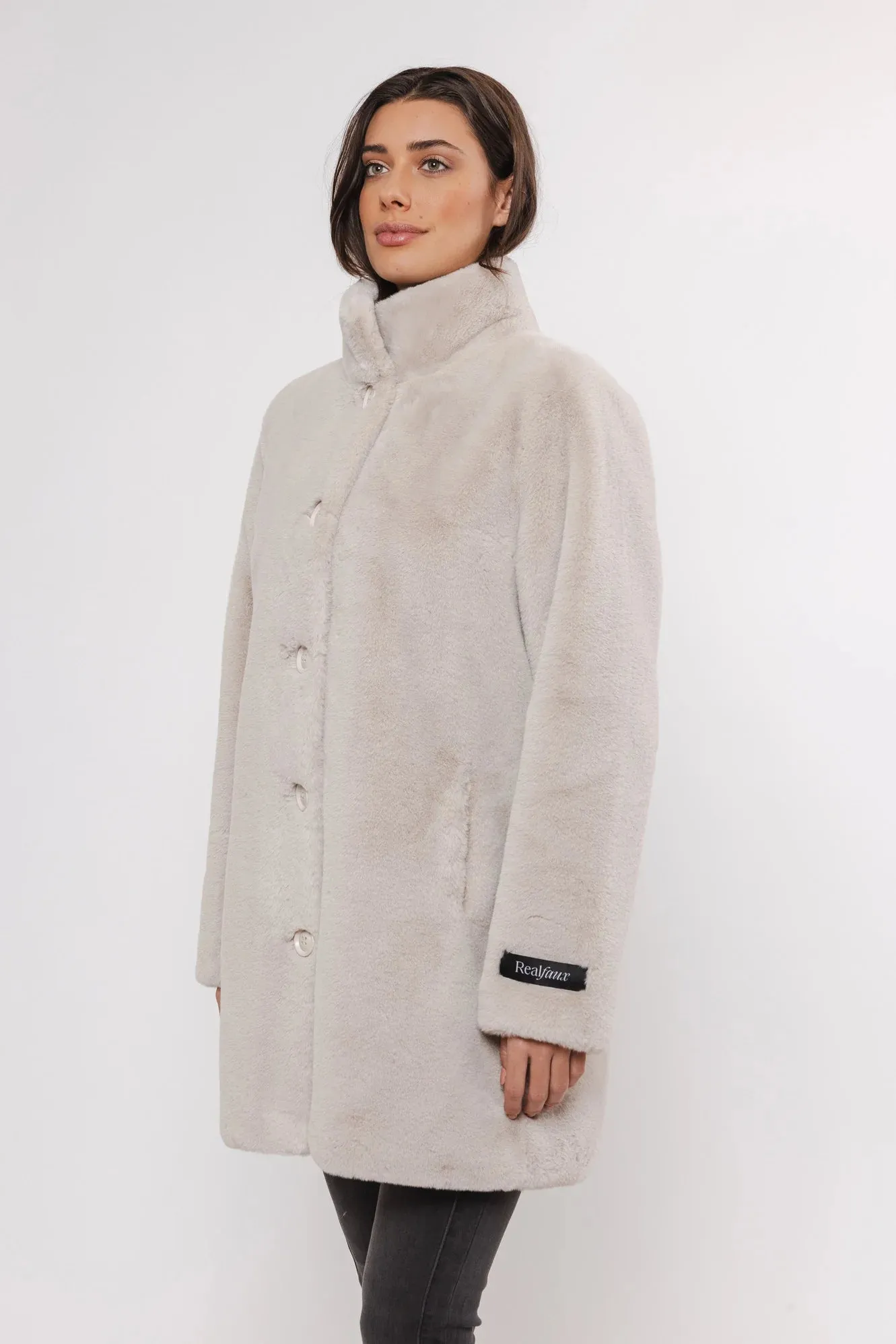 Nonna Faux Fur Coat - Birch