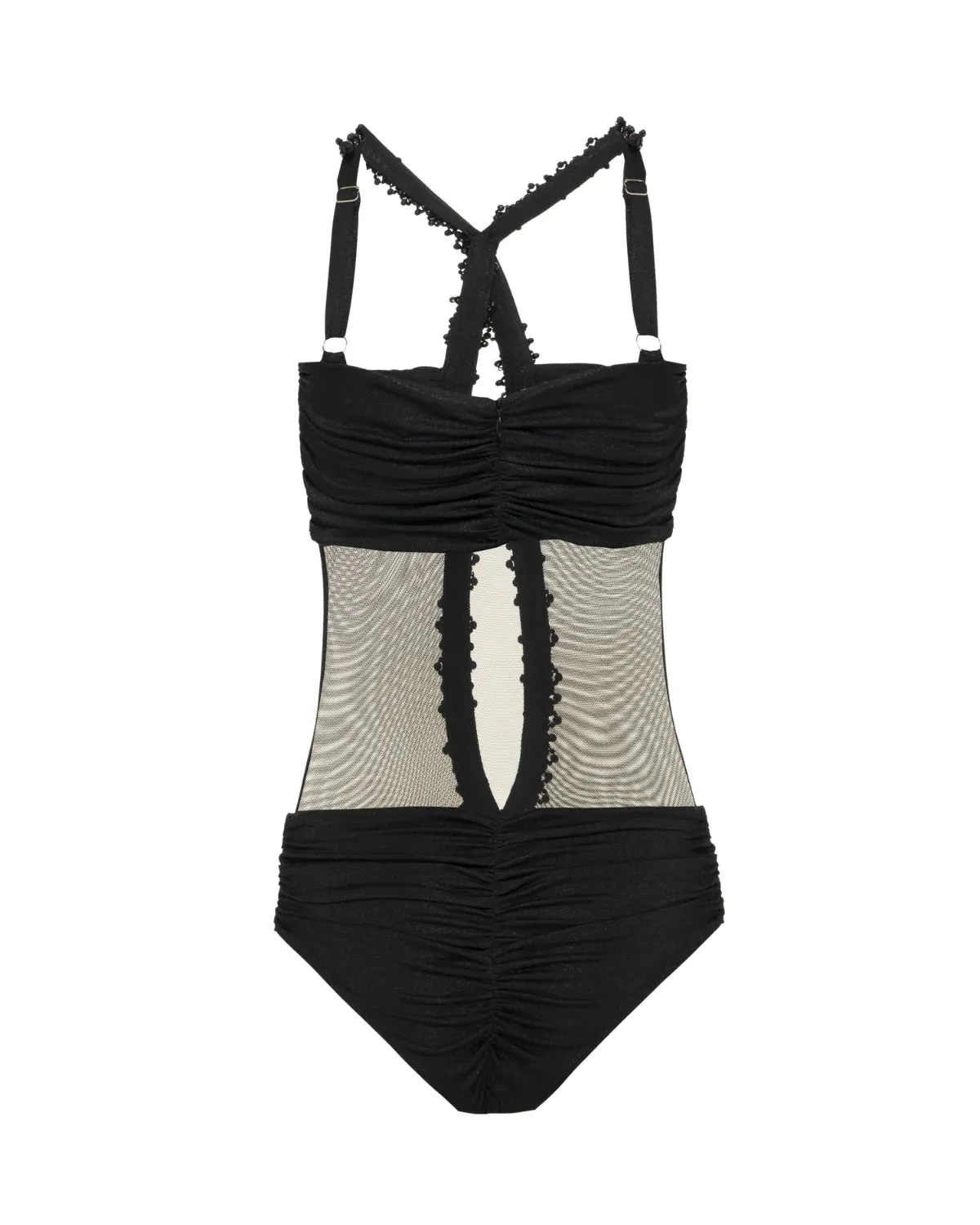 PatBo Moonlight Cross Front Bodysuit Black