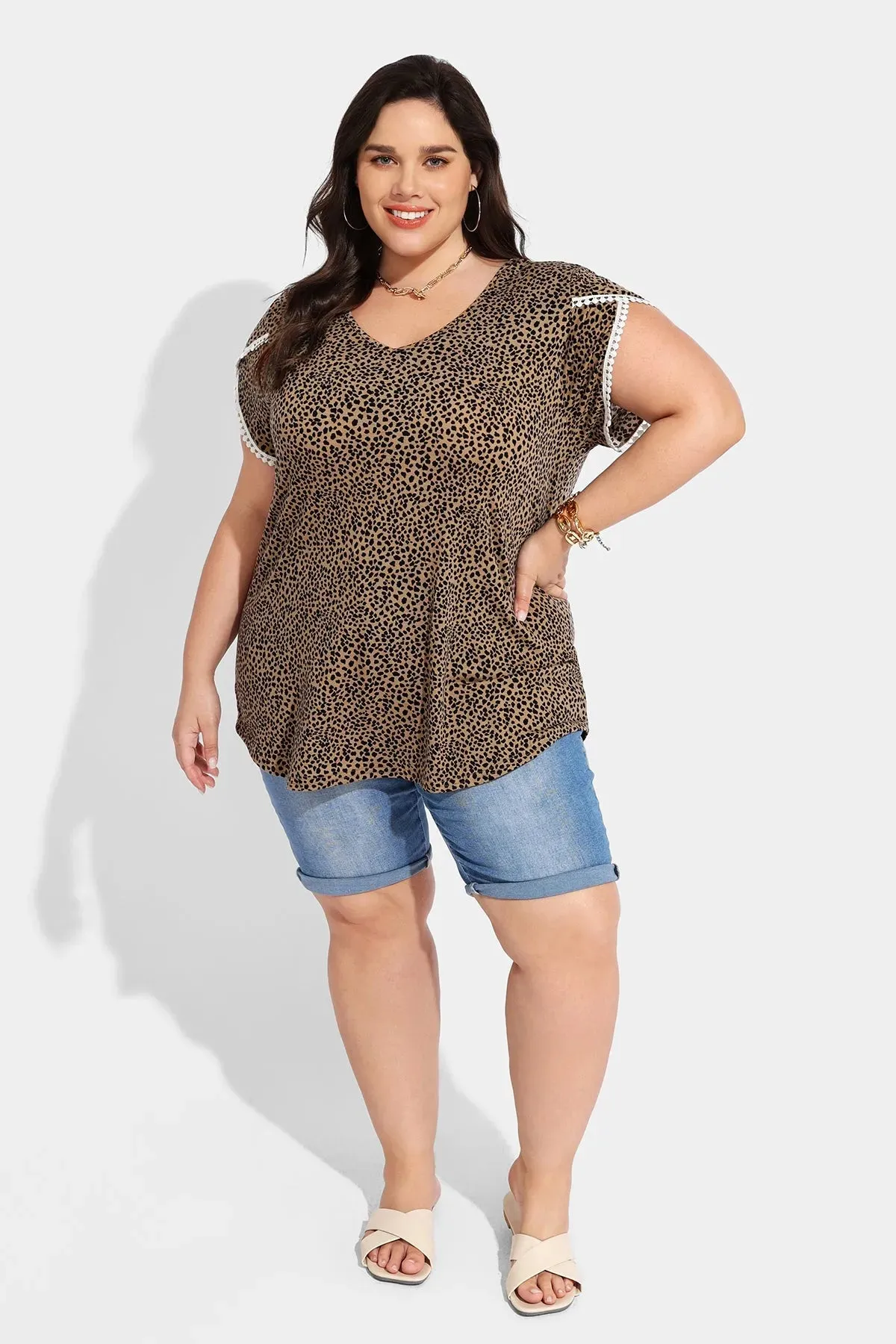 Ritera Resort Outfit Supersoft Leopard Tunic T-Shirt