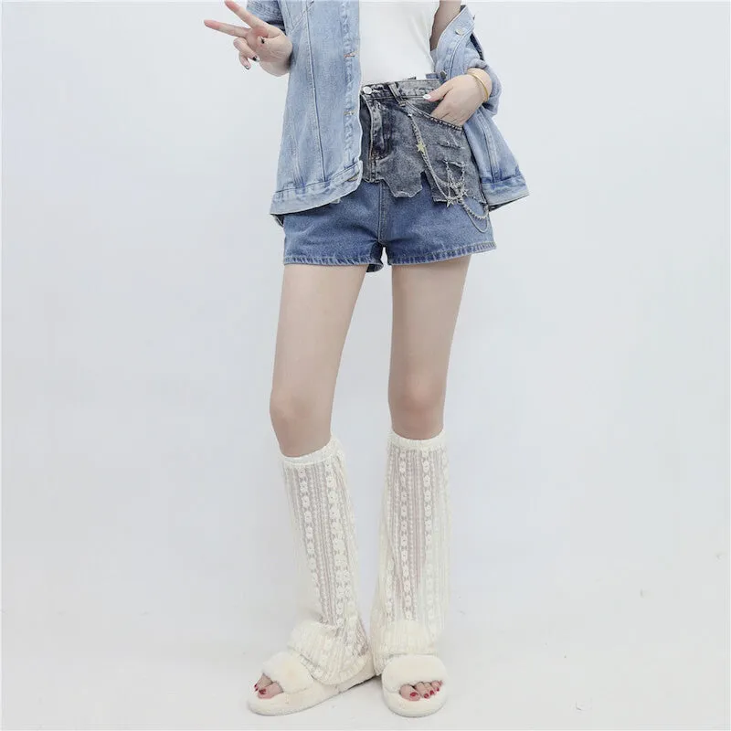 Summer lace leg warmers