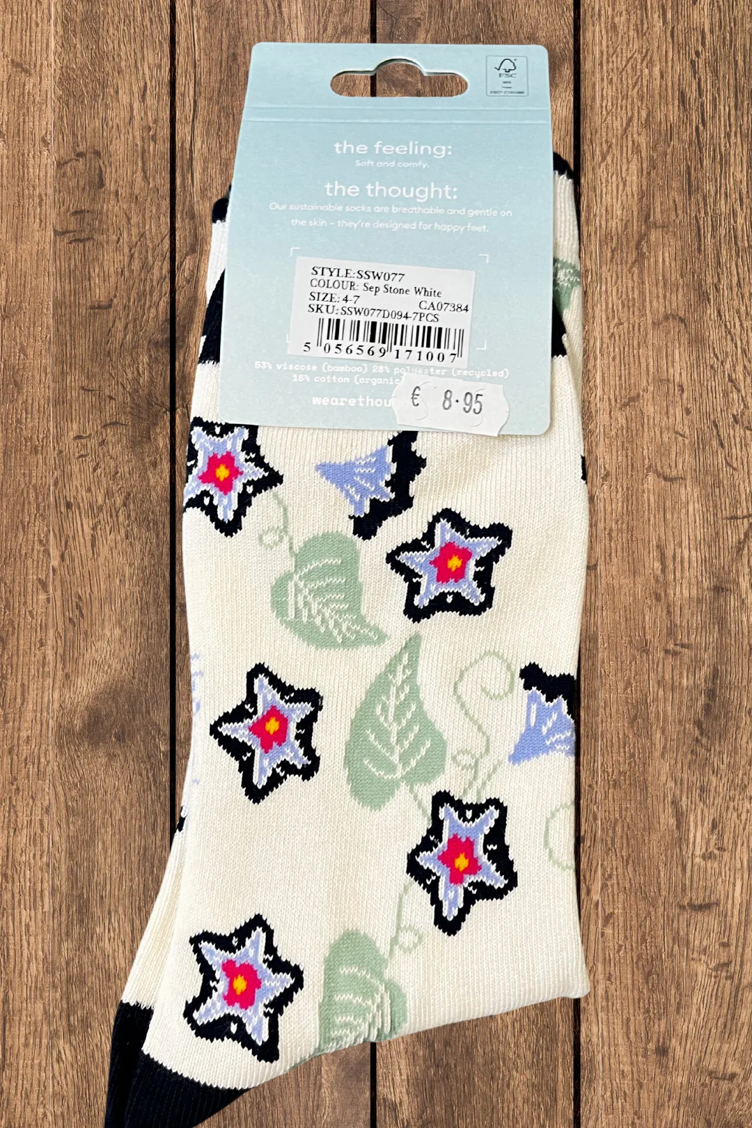 Thought Birth Flower Primrose Bamboo Socks