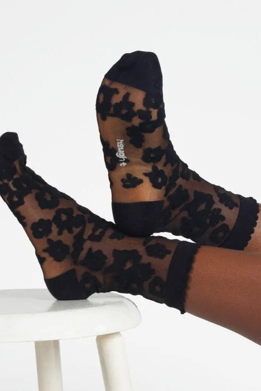 Thought Floral Sheer Short Bamboo Ankle Socks