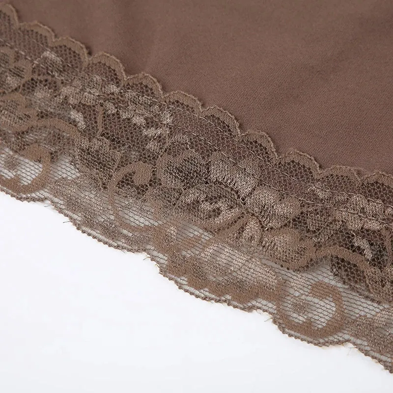 Uniwim Elegant Lace Patched Off Shoulder Dress