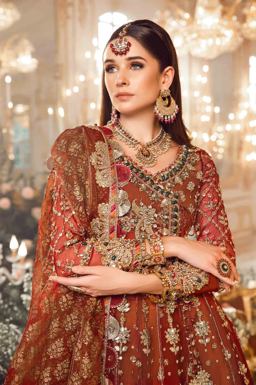 Unstitched Mbroidered '23 - Maroon Bd-2705