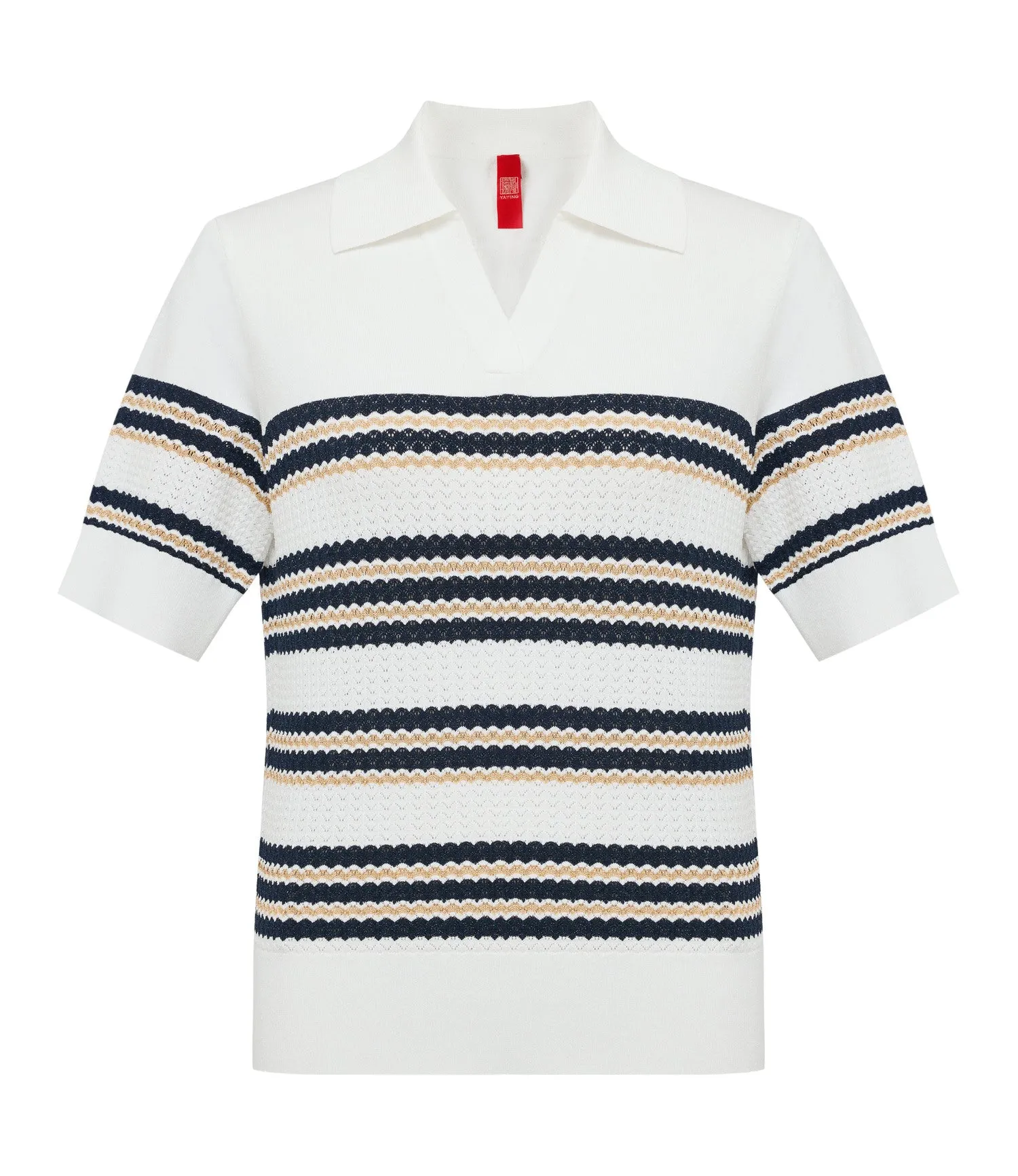 YAYING Striped Short Sleeve Knitwear