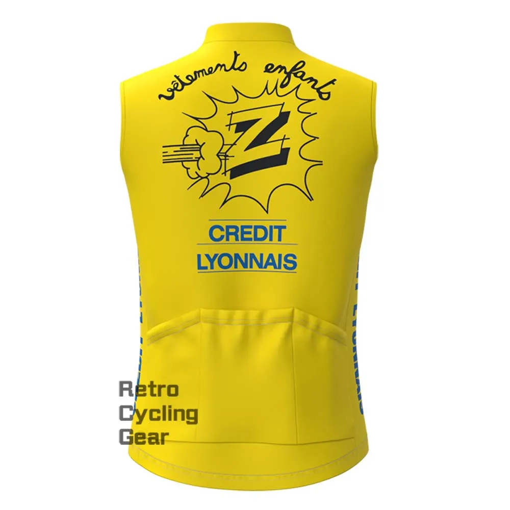 Z Yellow Fleece Retro Cycling Vest